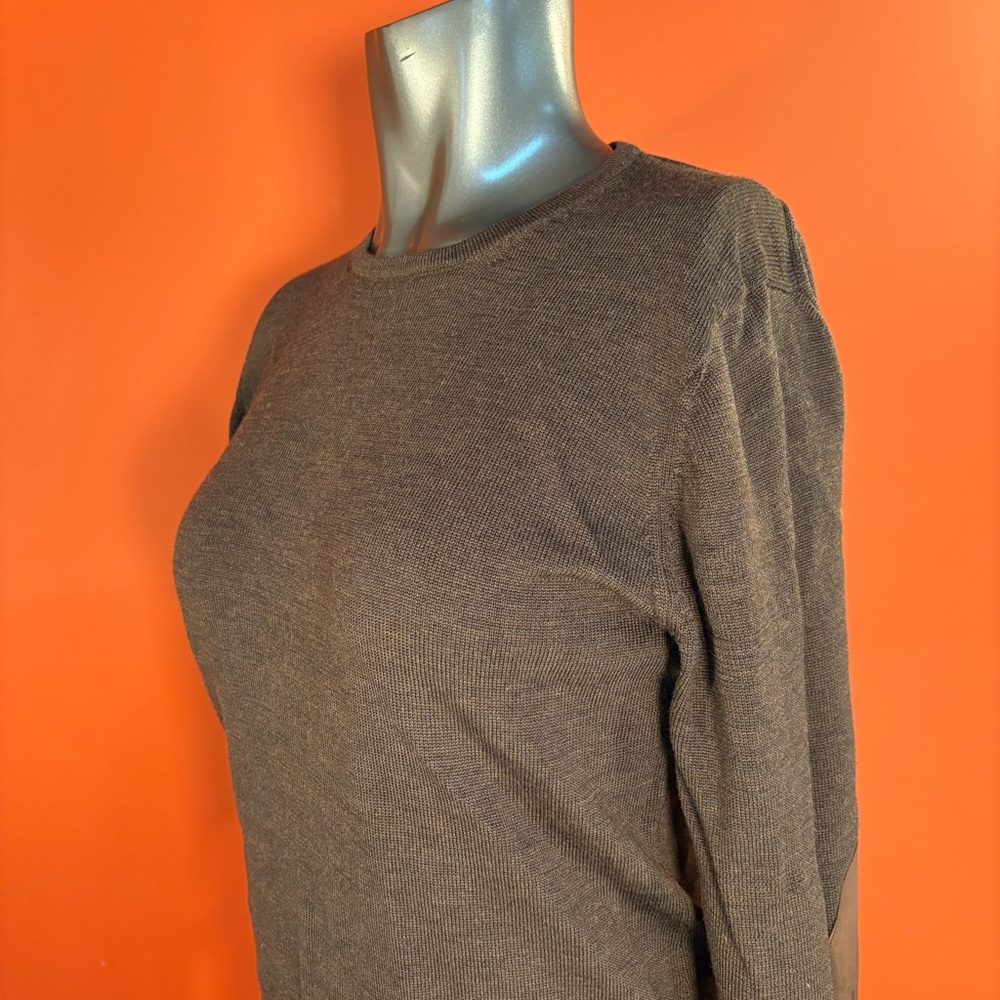 Brooks Brothers Elbow Patch Brown Sweater - Picture 4 of 6
